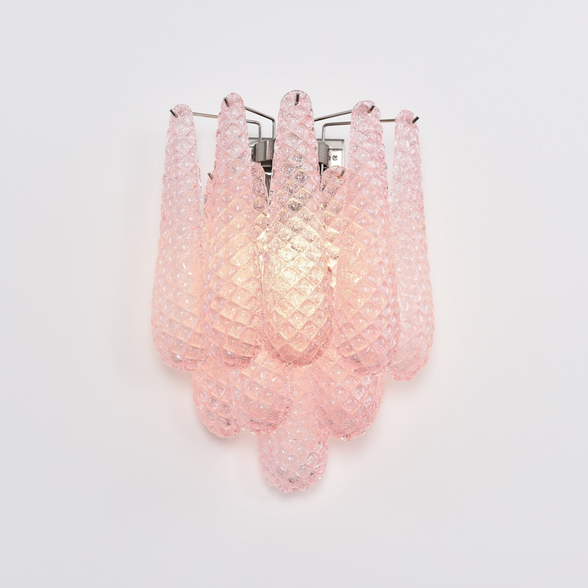 Aurora Wall Lamp Pink Teardrop Glass Floral Artistic - Blowlighting