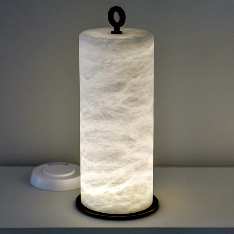 Lampa Contemporary Art Copper Desc Alabaster Table Light