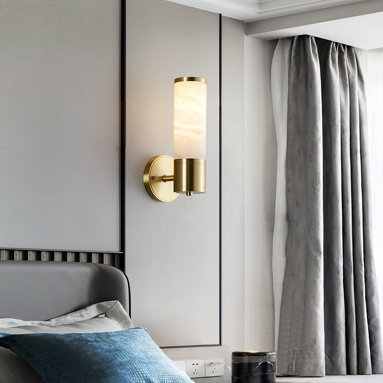 Kaia Minimalist Alabaster Wall Lamp - Blowlighting