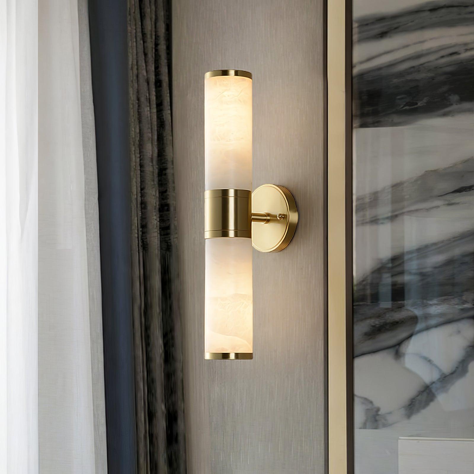 Kaia Minimalist Alabaster Wall Lamp - Blowlighting
