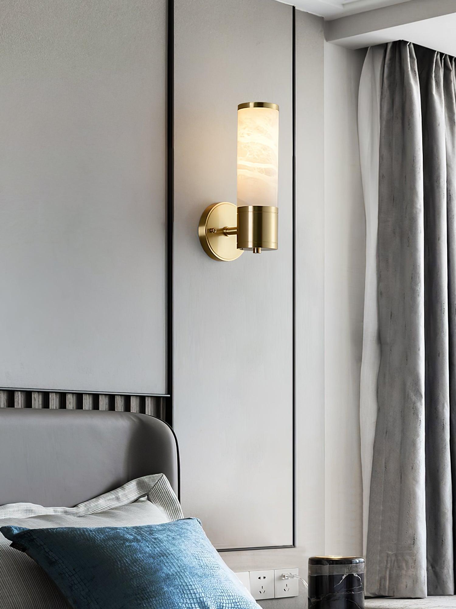 Kaia Minimalist Alabaster Wall Lamp - Blowlighting