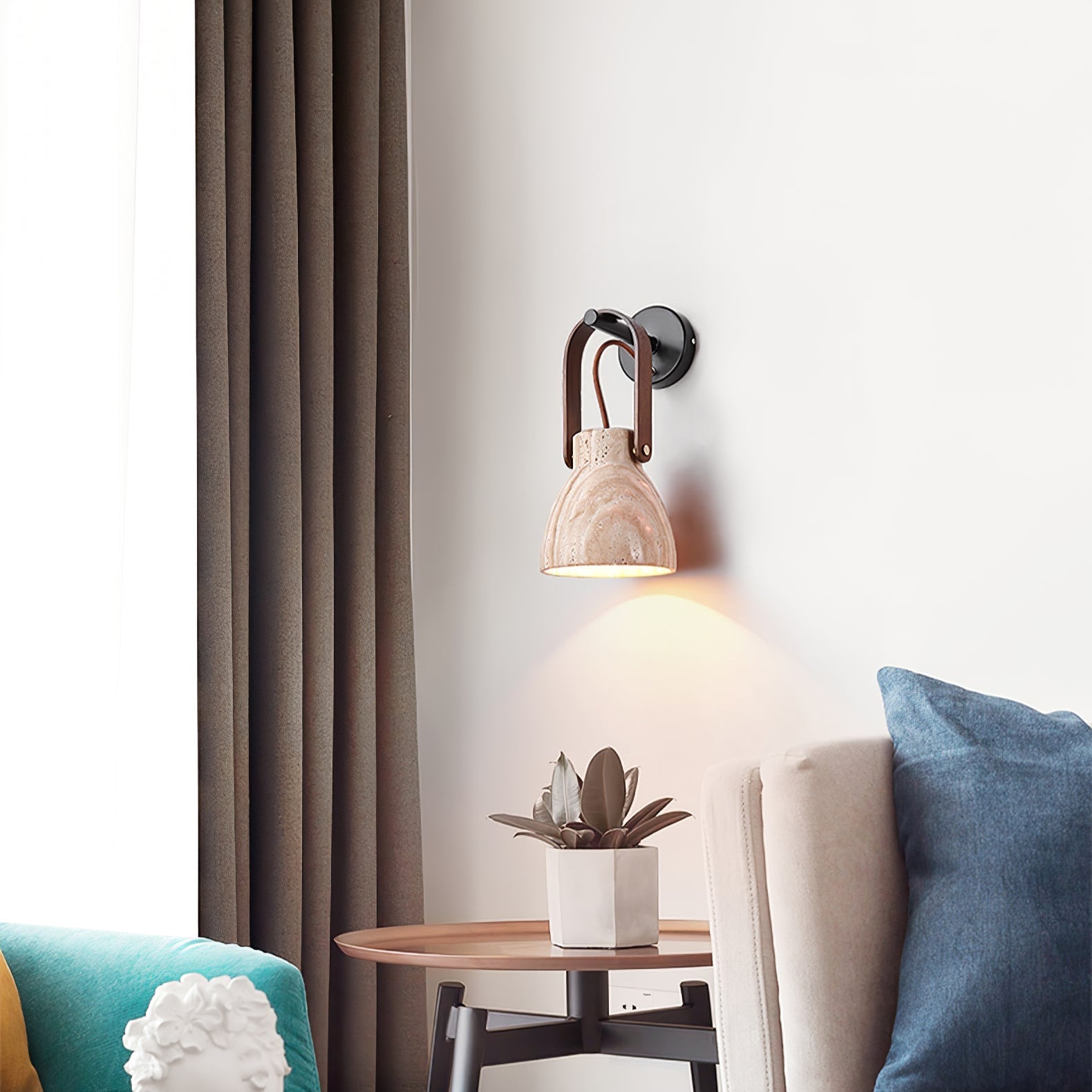 Travertine Lantern Wall Light - Blowlighting