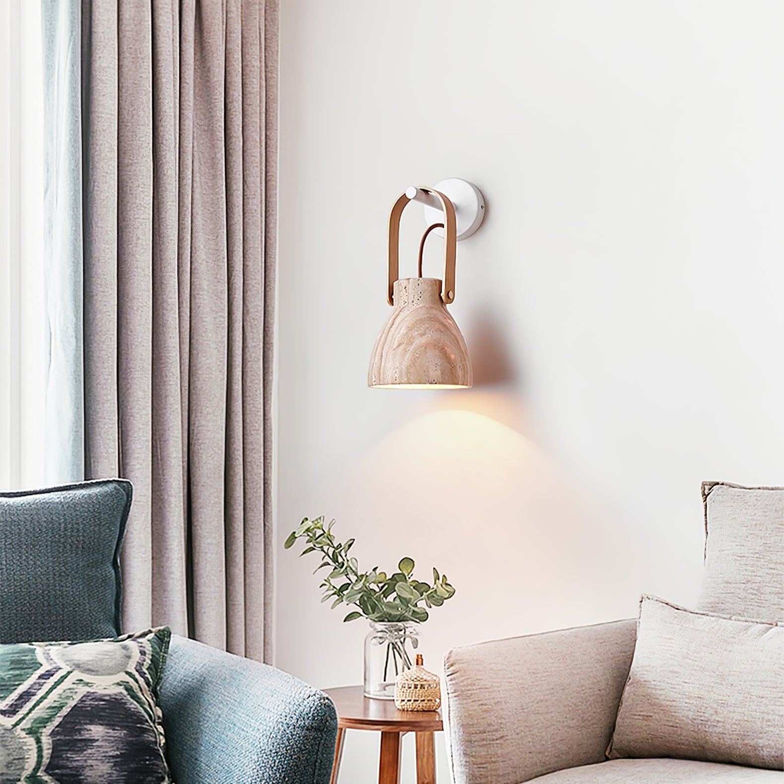 Travertine Lantern Wall Light - Blowlighting