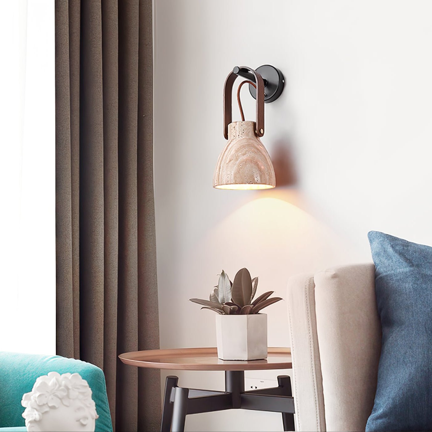 Travertine Lantern Wall Light - Blowlighting