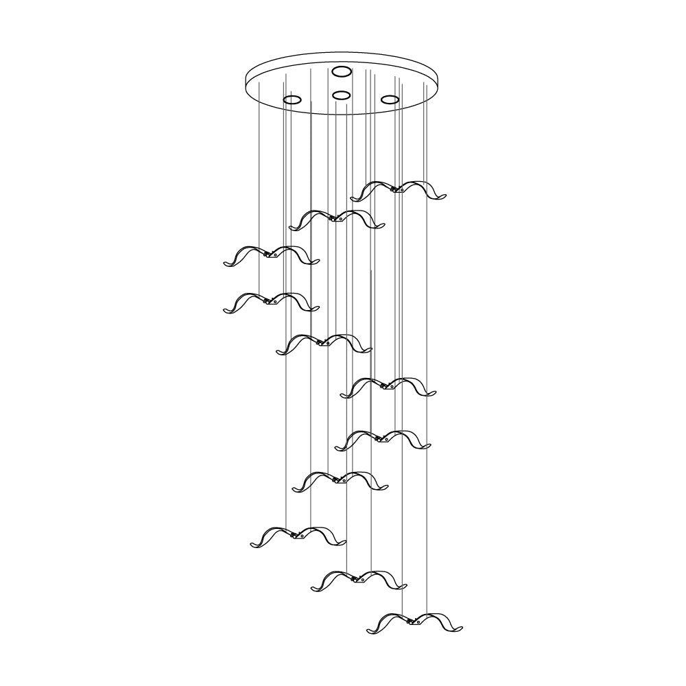 Acariel Luxury Large Seagull Glass Metal Chandelier - Blowlighting