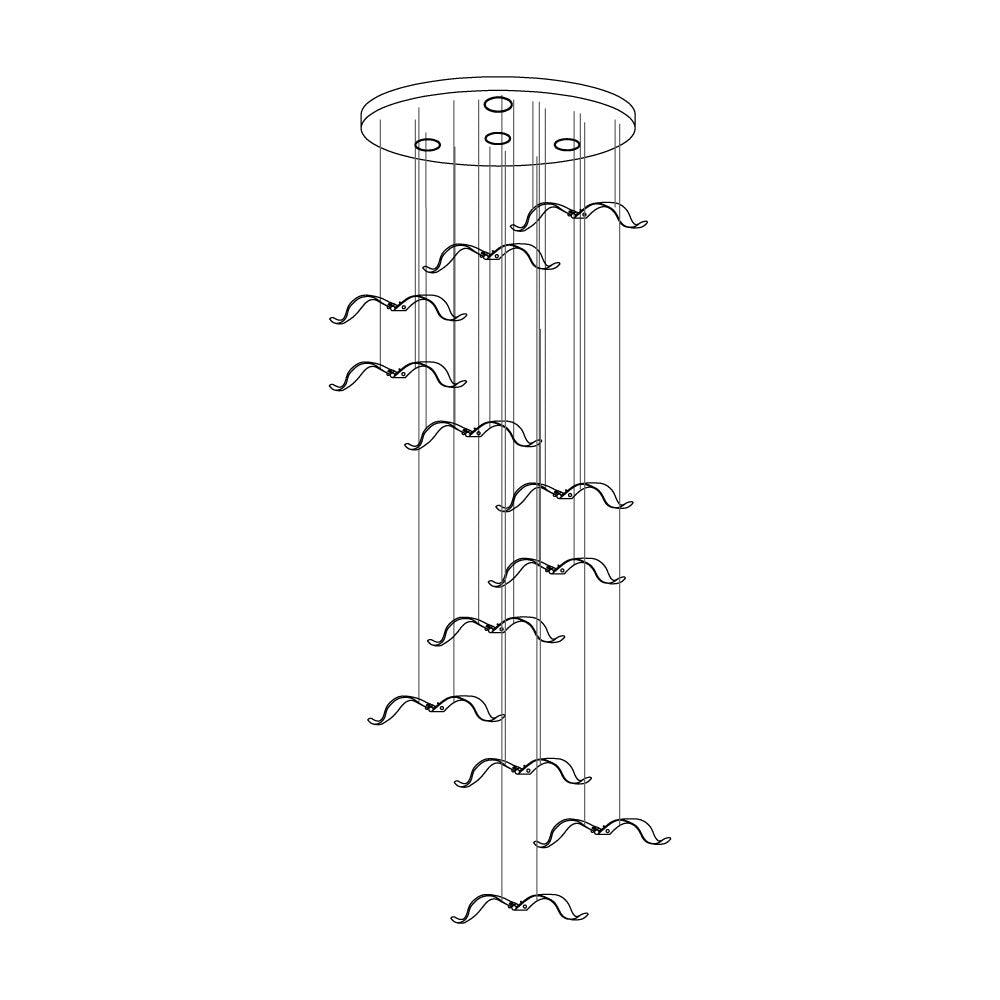 Acariel Luxury Large Seagull Glass Metal Chandelier - Blowlighting