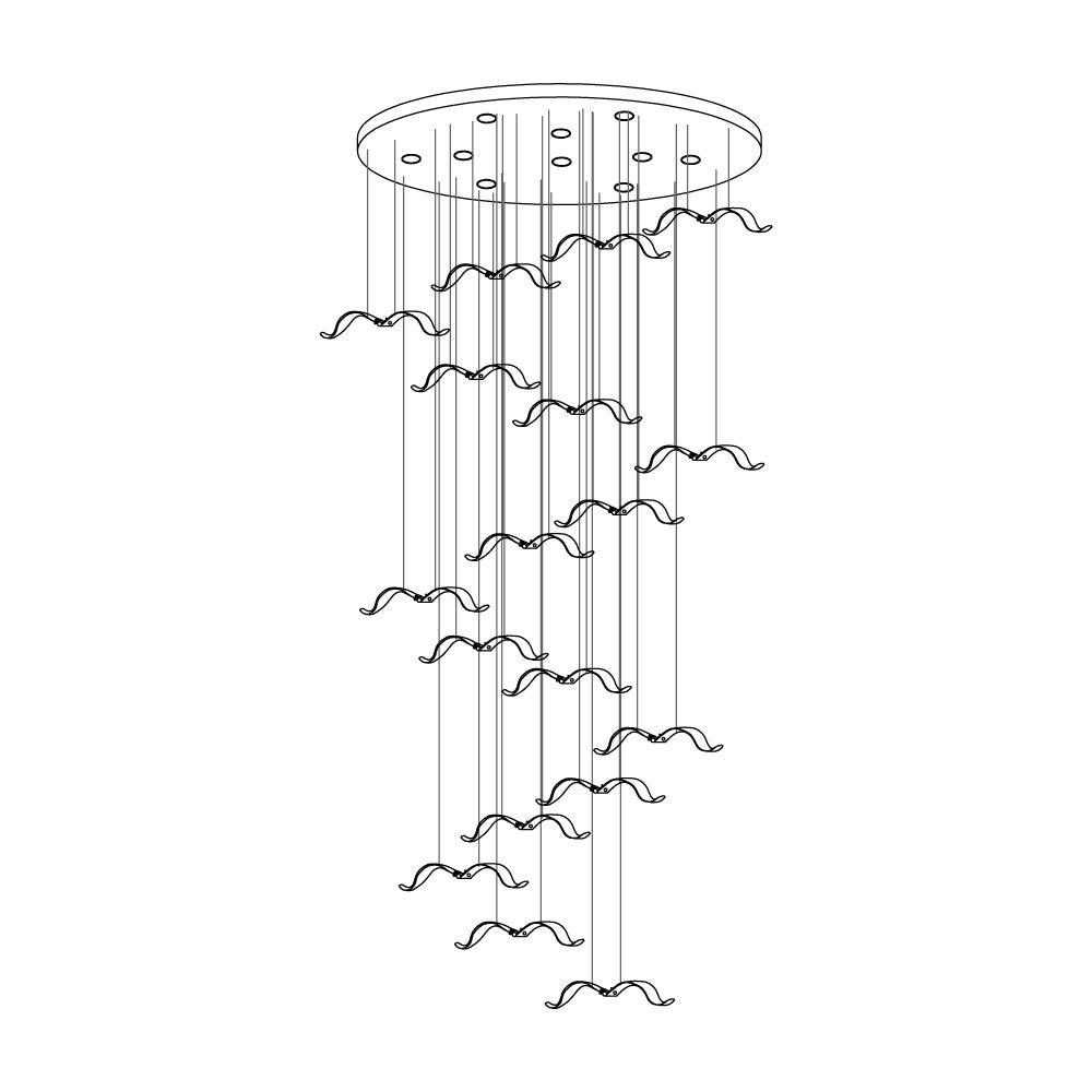 Acariel Luxury Large Seagull Glass Metal Chandelier - Blowlighting