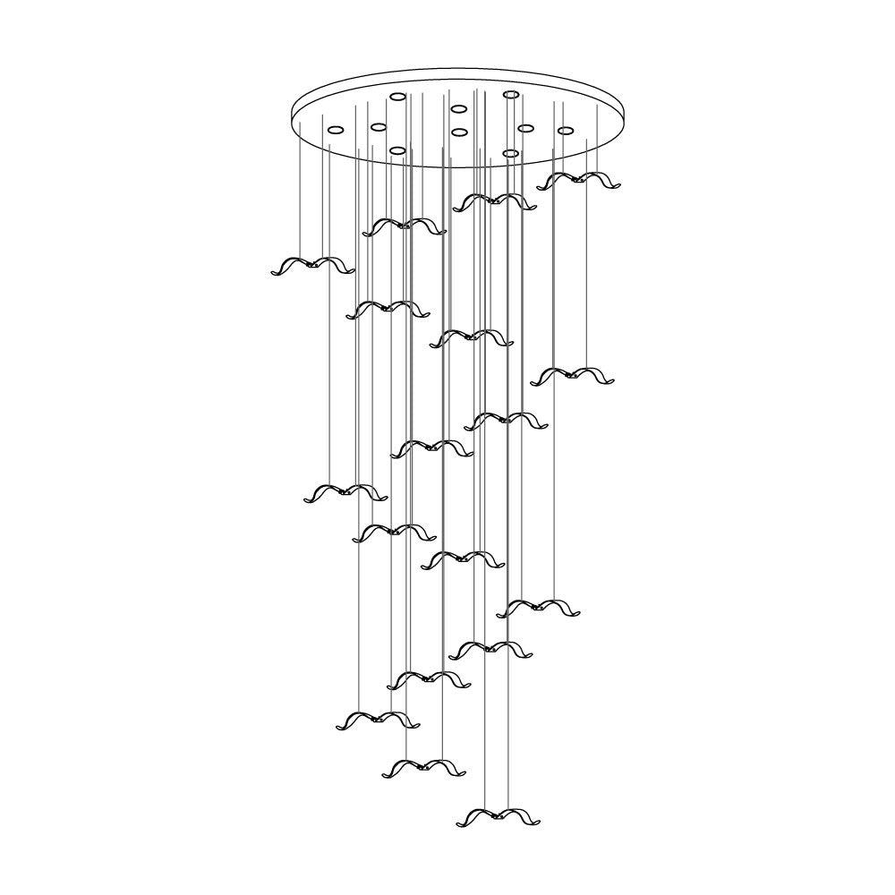 Acariel Luxury Large Seagull Glass Metal Chandelier - Blowlighting