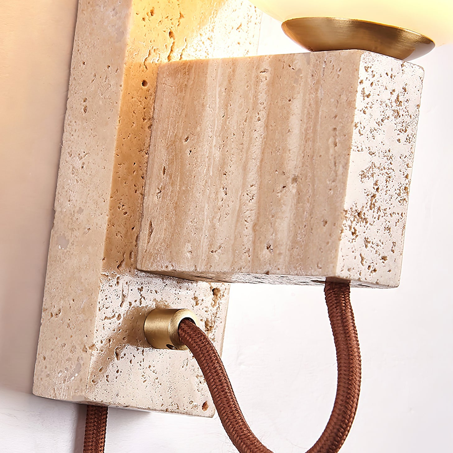 Avirae Globe-Travertine Wall Light - Blowlighting