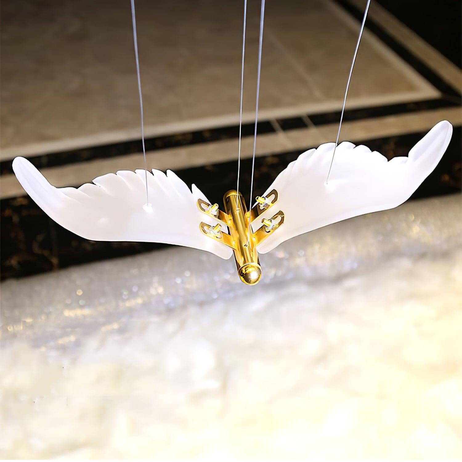 Acariel Luxury Large Seagull Glass Metal Chandelier - Blowlighting