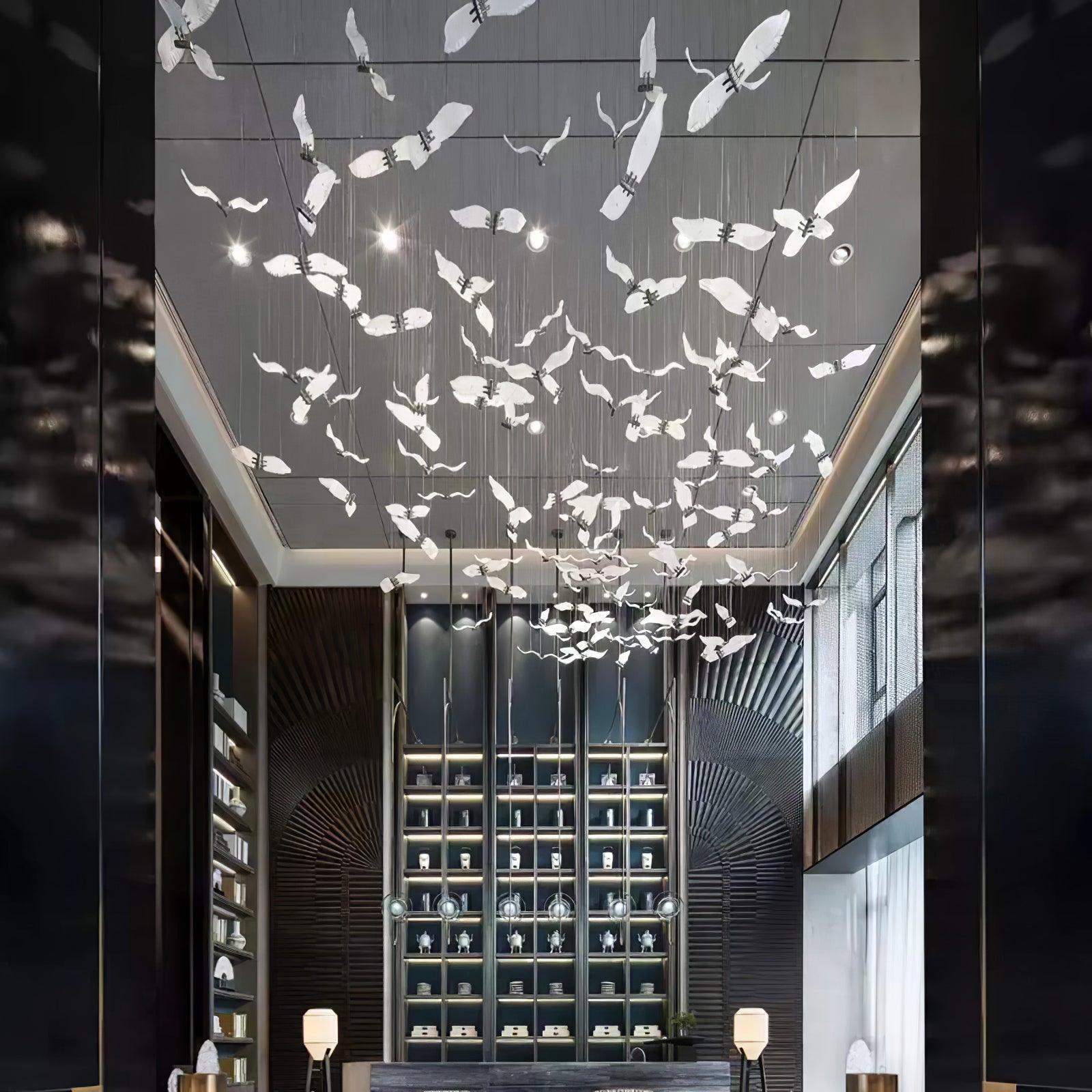 Acariel Luxury Large Seagull Glass Metal Chandelier - Blowlighting