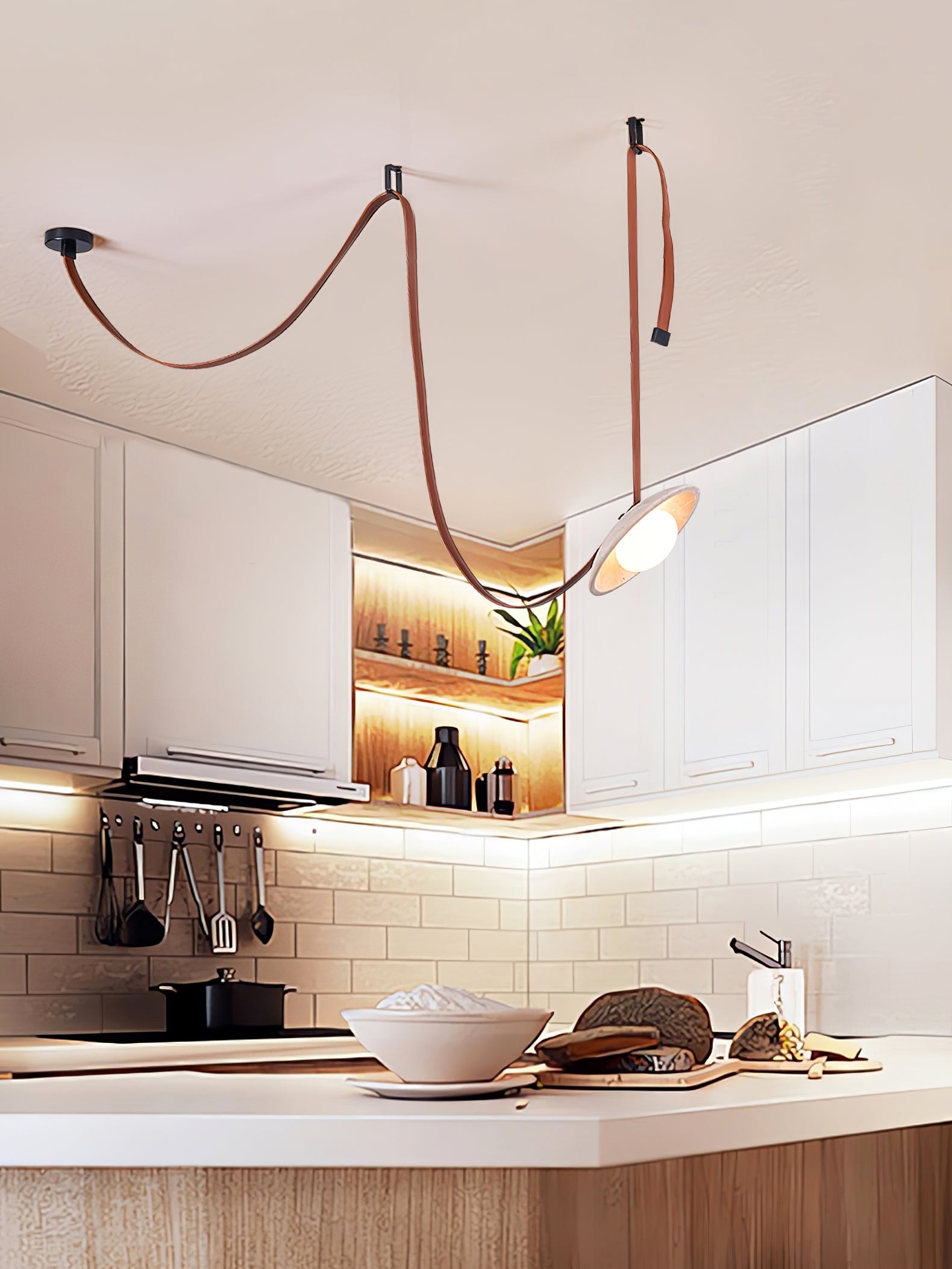 Ulsoryra Organic Travertine Pendant Light Cluster - Blowlighting