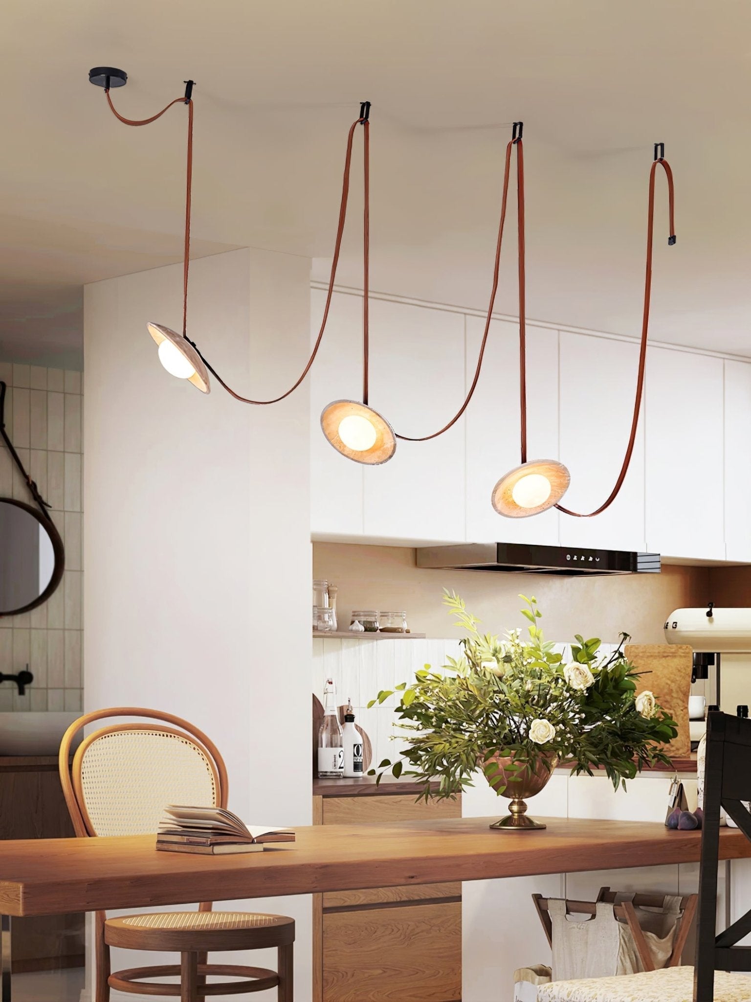 Ulsoryra Organic Travertine Pendant Light Cluster - Blowlighting
