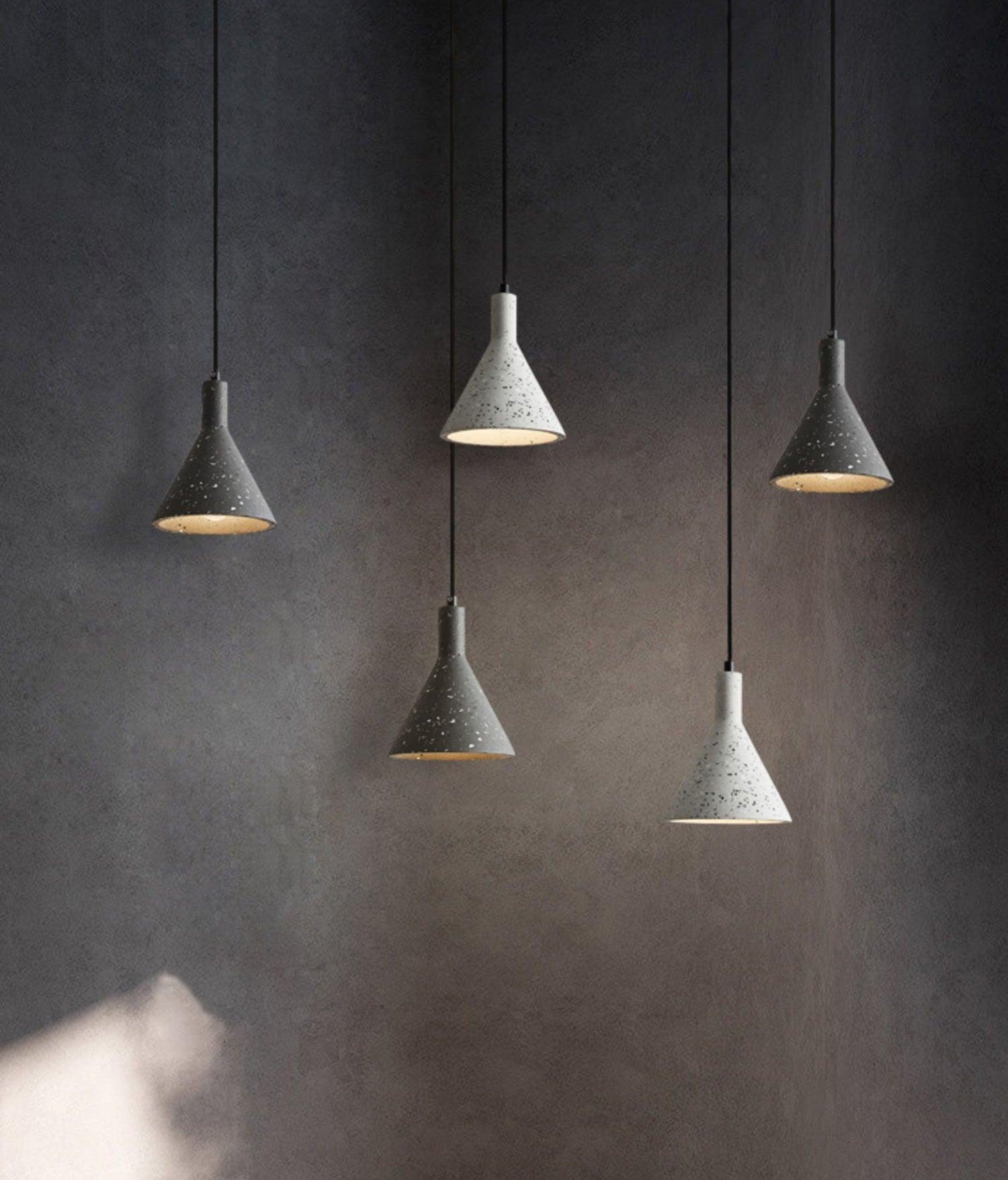 Aurshaor Minimalist Concrete Pendant Light - Blowlighting