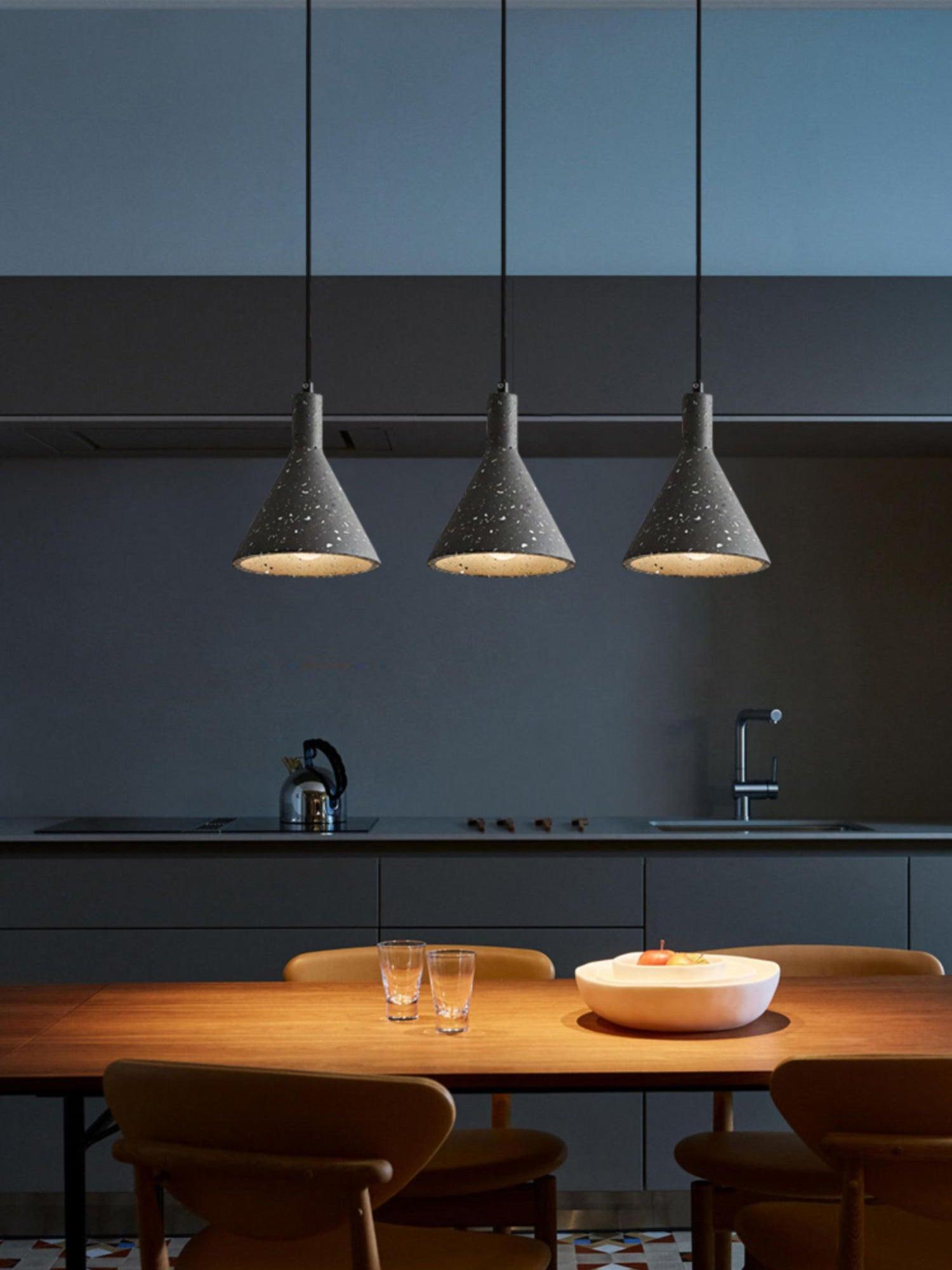 Aurshaor Minimalist Concrete Pendant Light - Blowlighting