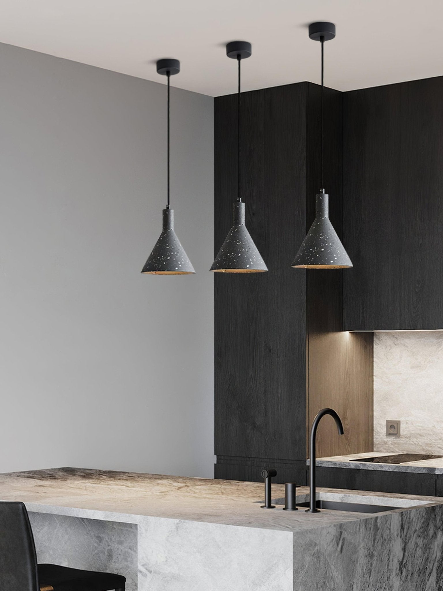 Aurshaor Minimalist Concrete Pendant Light - Blowlighting