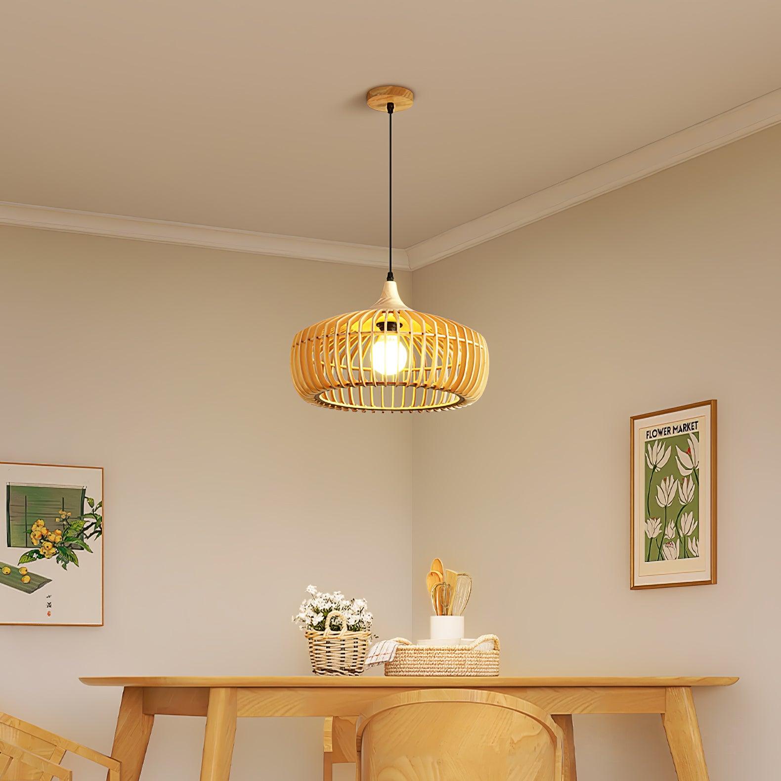 Lattice Nest Wooden Pendant Lamp - Blowlighting