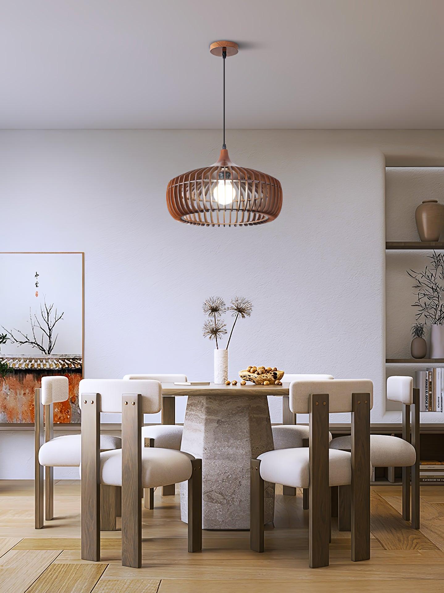 Lattice Nest Wooden Pendant Lamp - Blowlighting