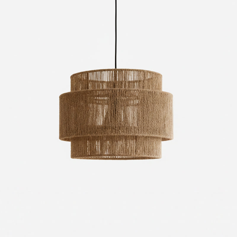 Woven Earthy Hemp Rope Pendant Lamp