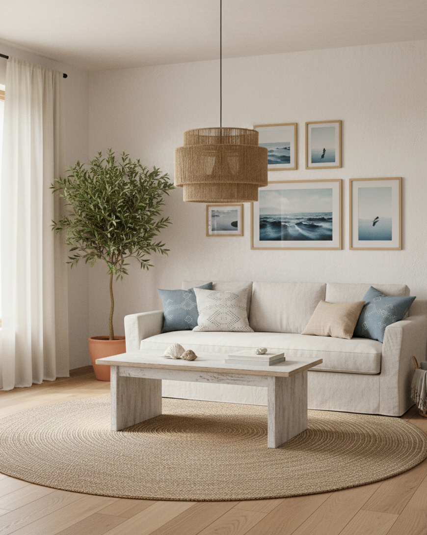 Woven Earthy Hemp Rope Pendant Lamp