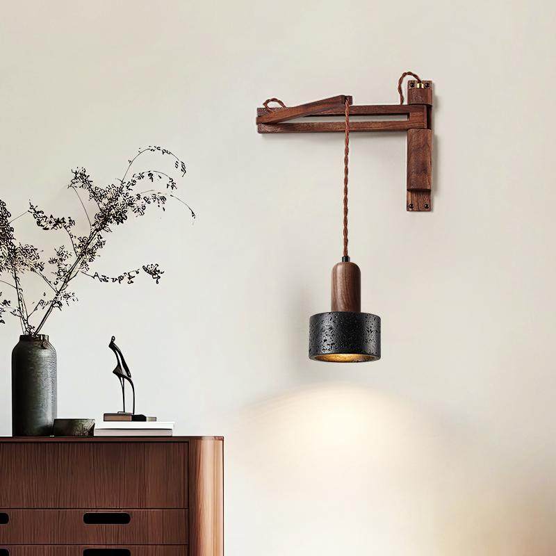 Lava Stone Swing Arm Wall Lamp - Vakkerlight