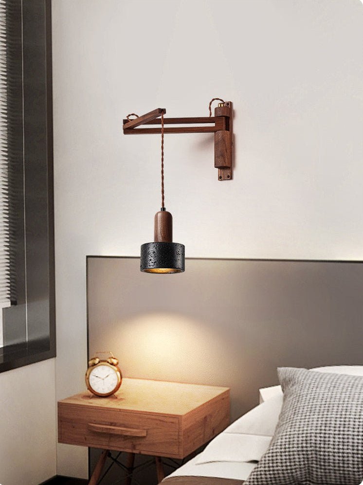 Lava Stone Swing Arm Wall Lamp - Vakkerlight