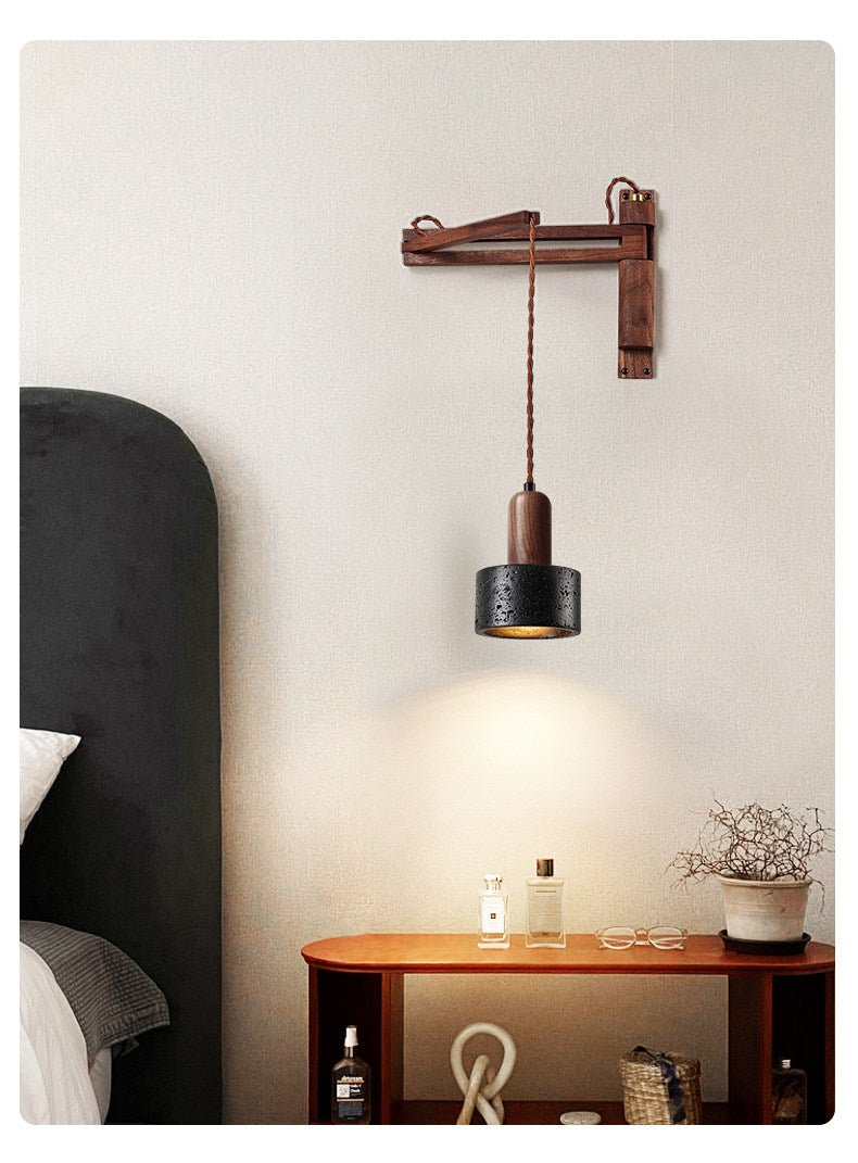Lava Stone Swing Arm Wall Lamp - Vakkerlight