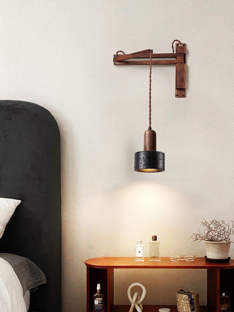 Lava Stone Swing Arm Wall Lamp - Vakkerlight