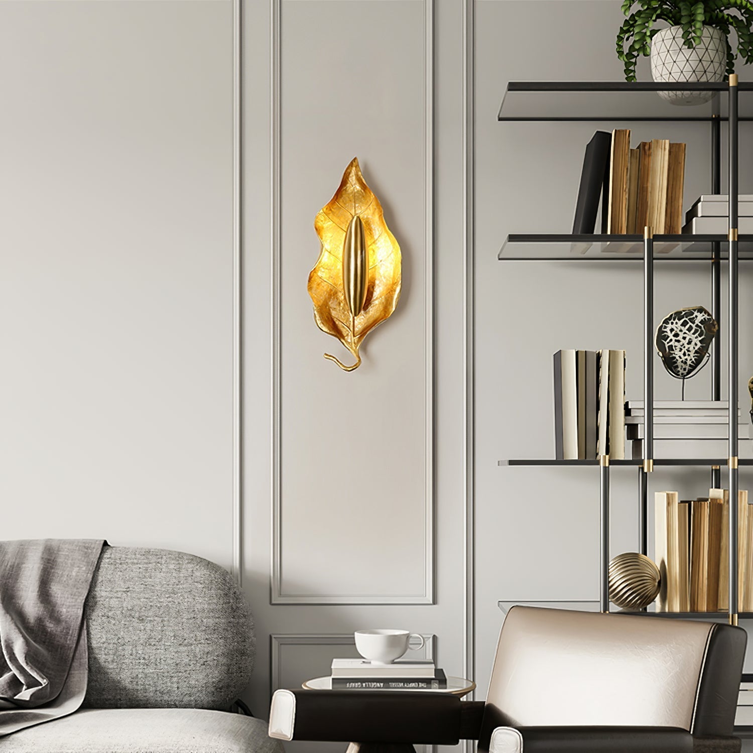 Leaf Brass Wall Lamp - Blowlighting