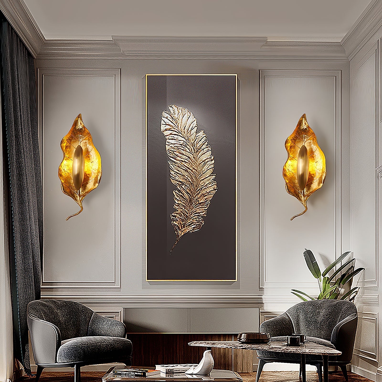 Leaf Brass Wall Lamp - Blowlighting