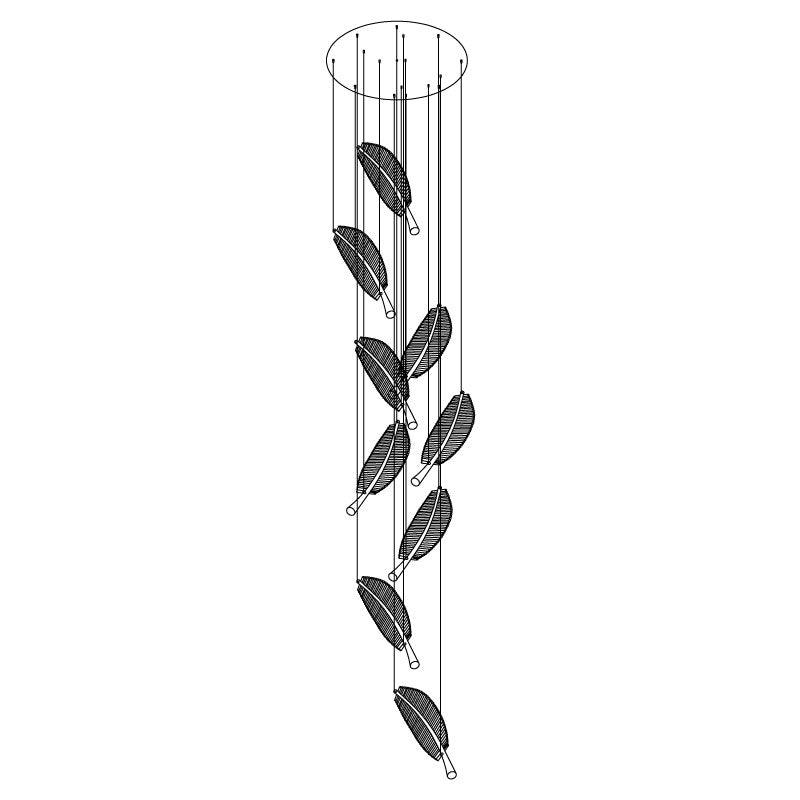 Leaf LED Chandelier - Blowlighting