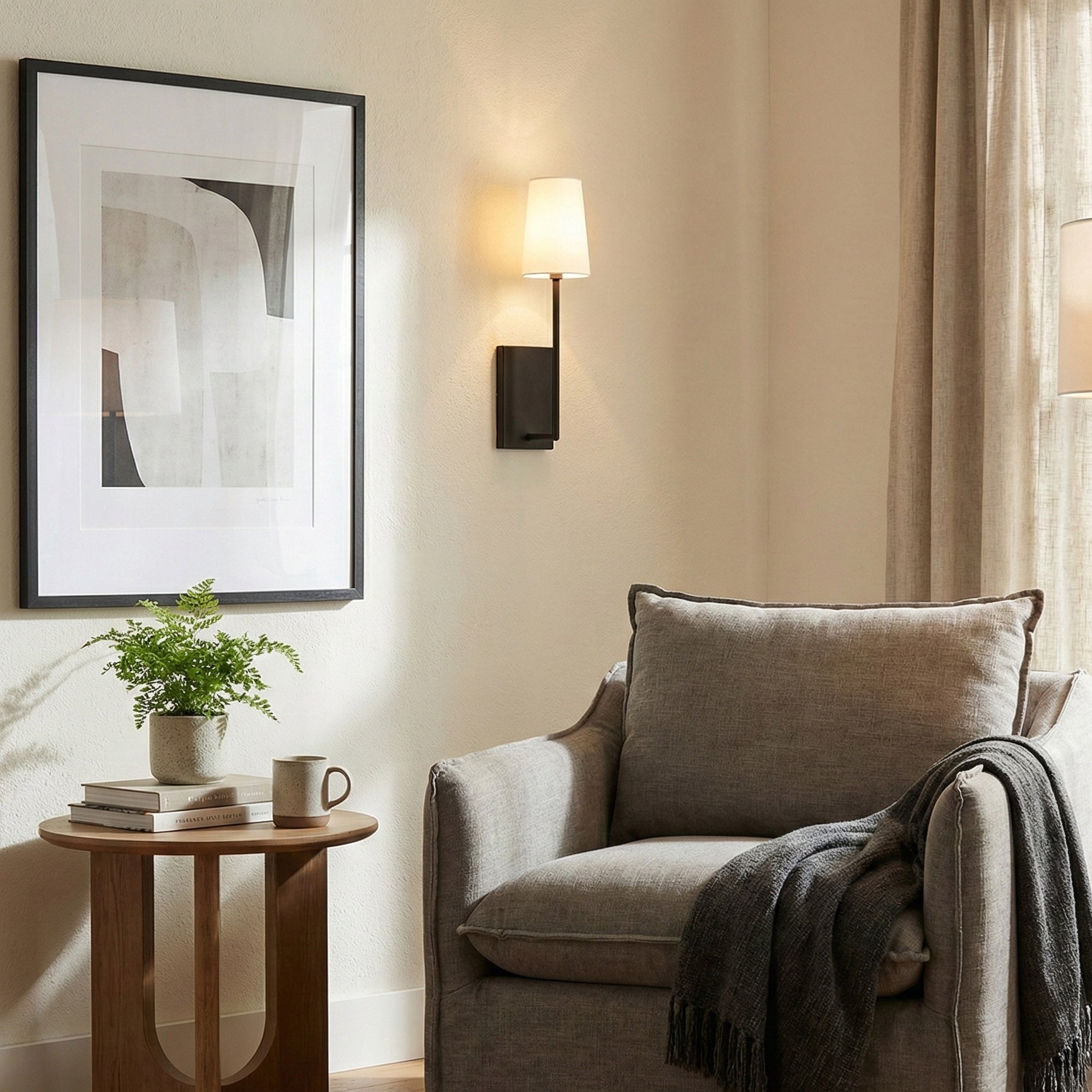 Lena Contemporary Art Fabric Wall Light