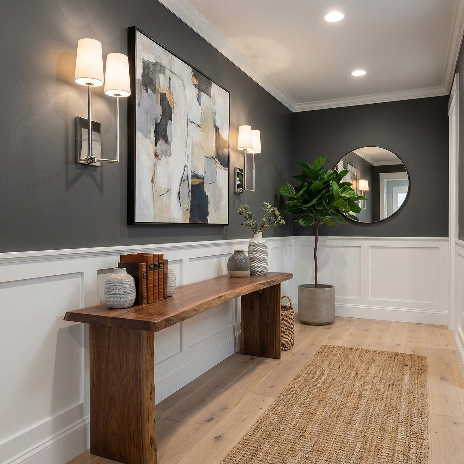 Lena Contemporary Art Fabric Wall Light