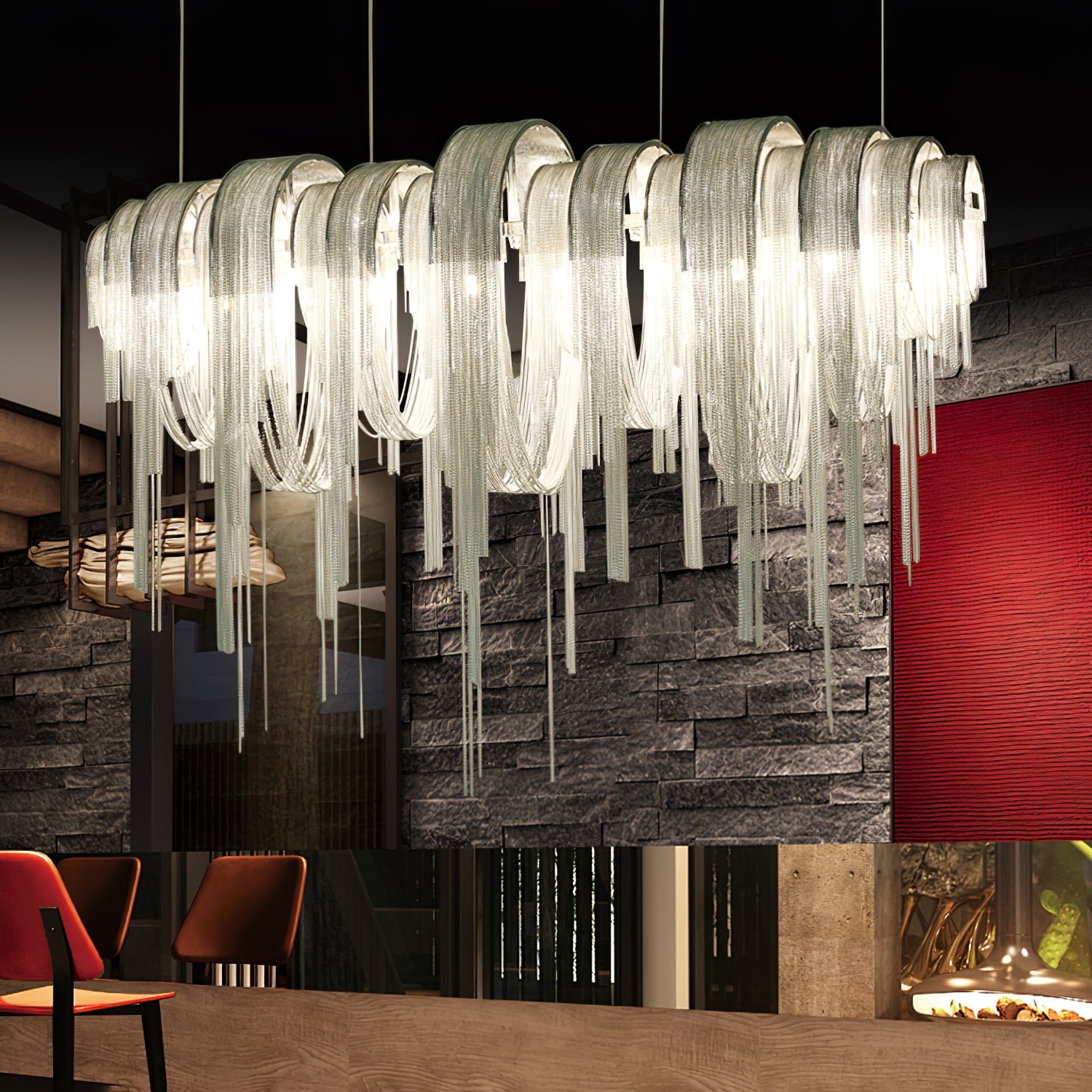 Length Chains Chandelier - Blowlighting