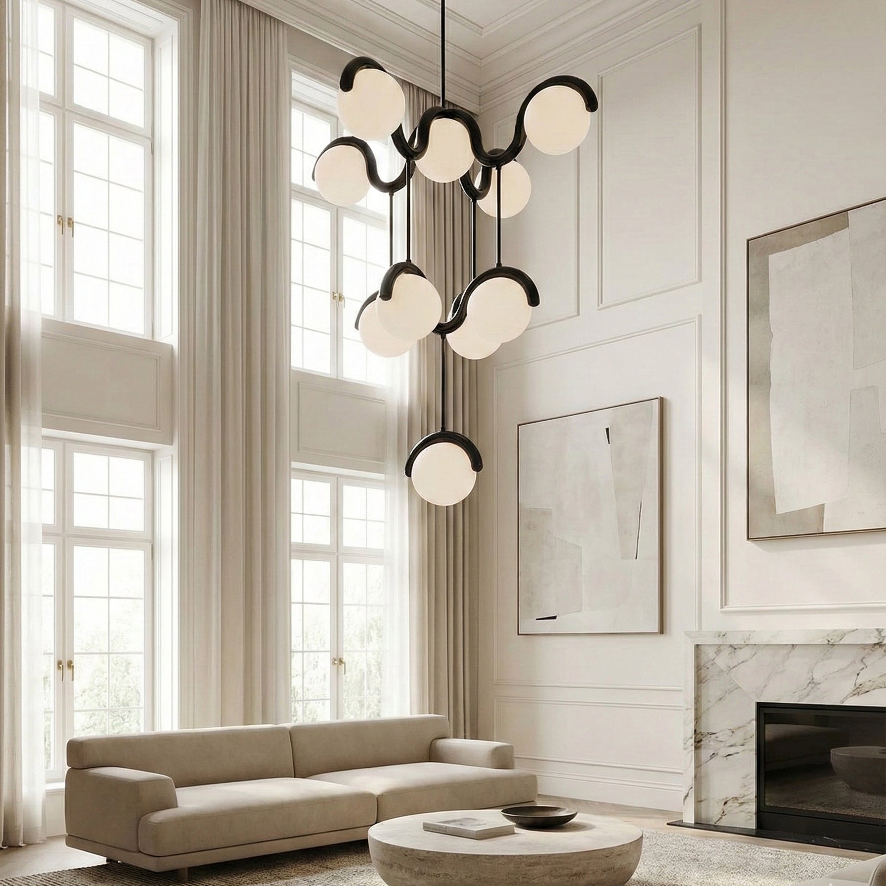Lenox Clarke Contemporary Art Glass Chandelier