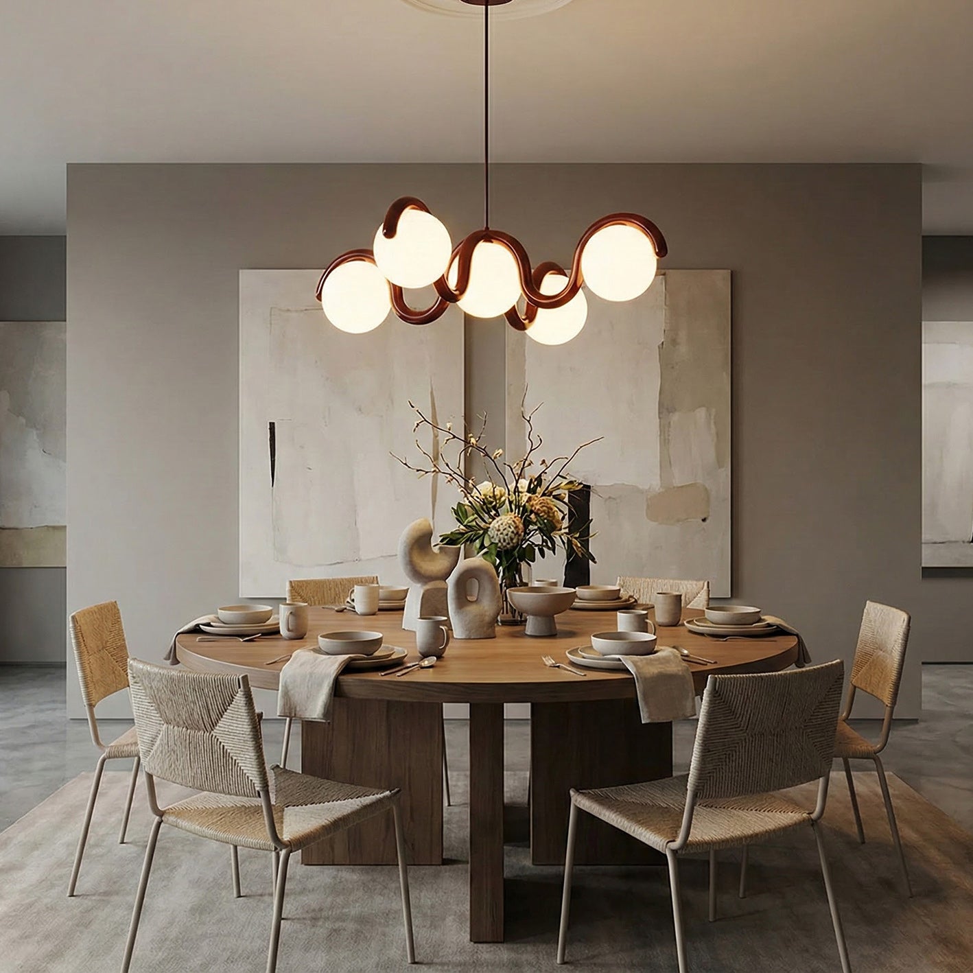 Lenox Clarke Contemporary Art Glass Chandelier