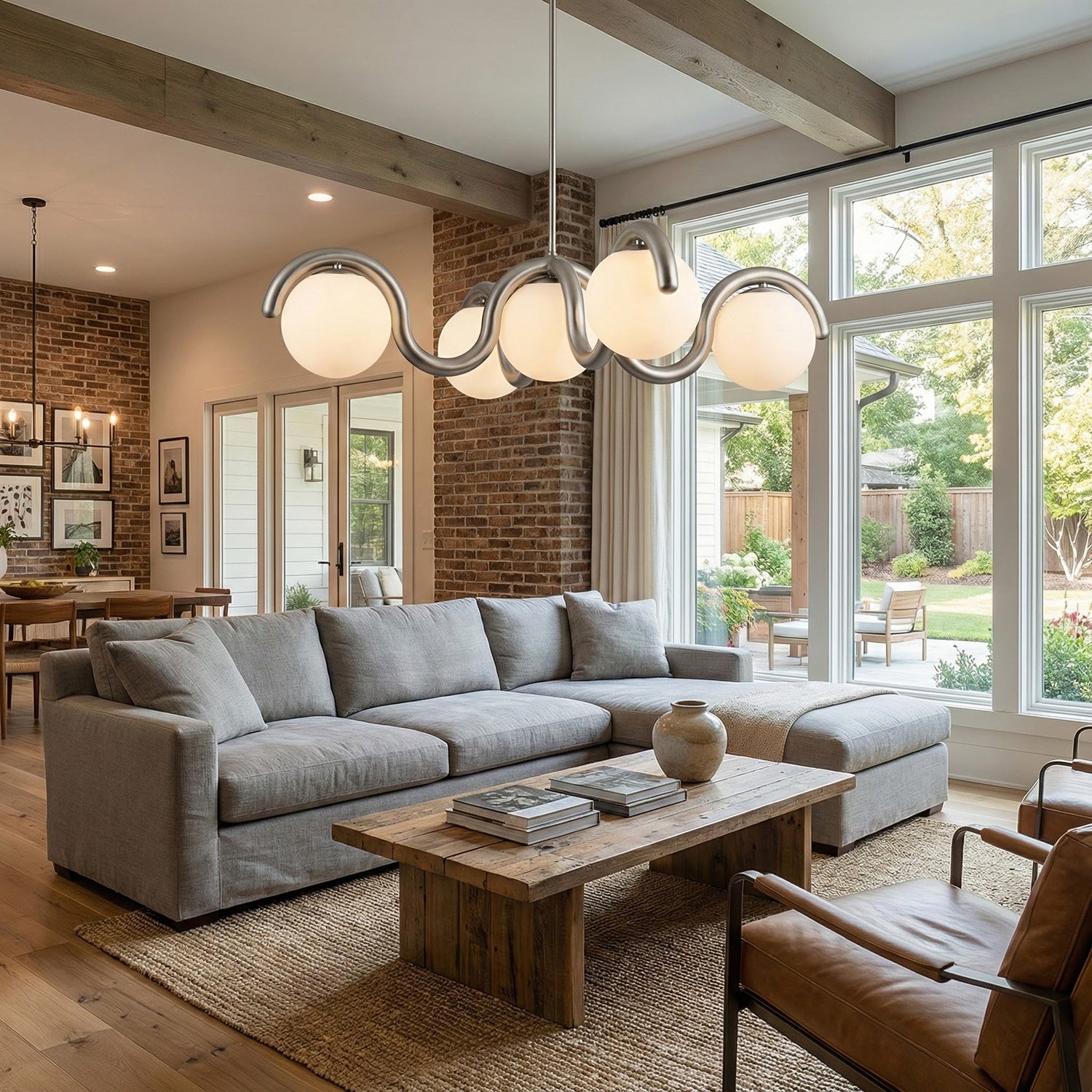 Lenox Clarke Contemporary Art Glass Chandelier