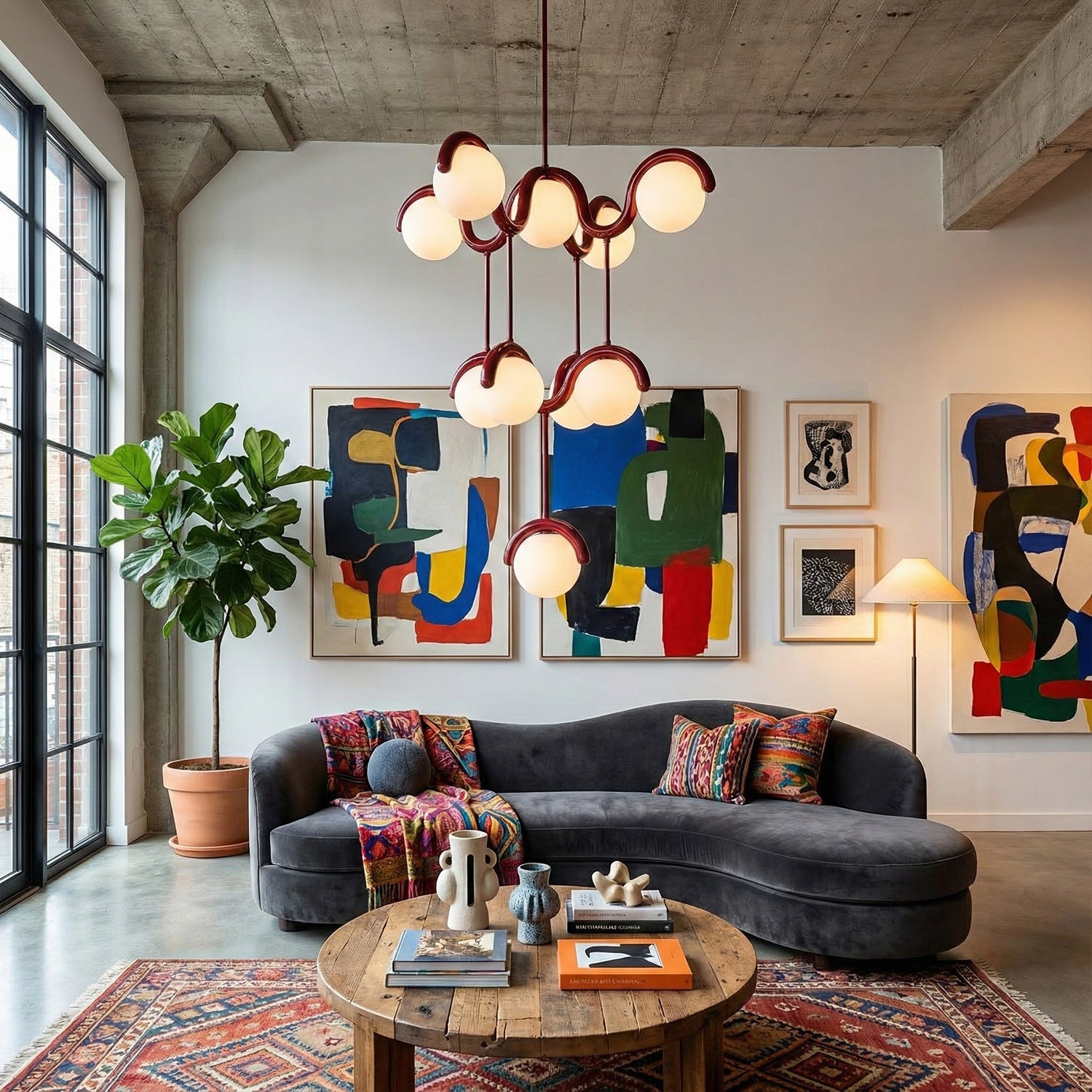 Lenox Clarke Contemporary Art Glass Chandelier