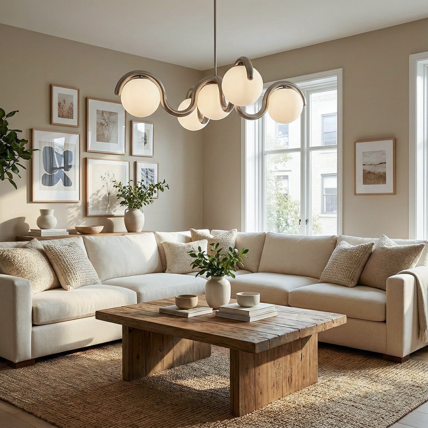 Lenox Clarke Contemporary Art Glass Chandelier