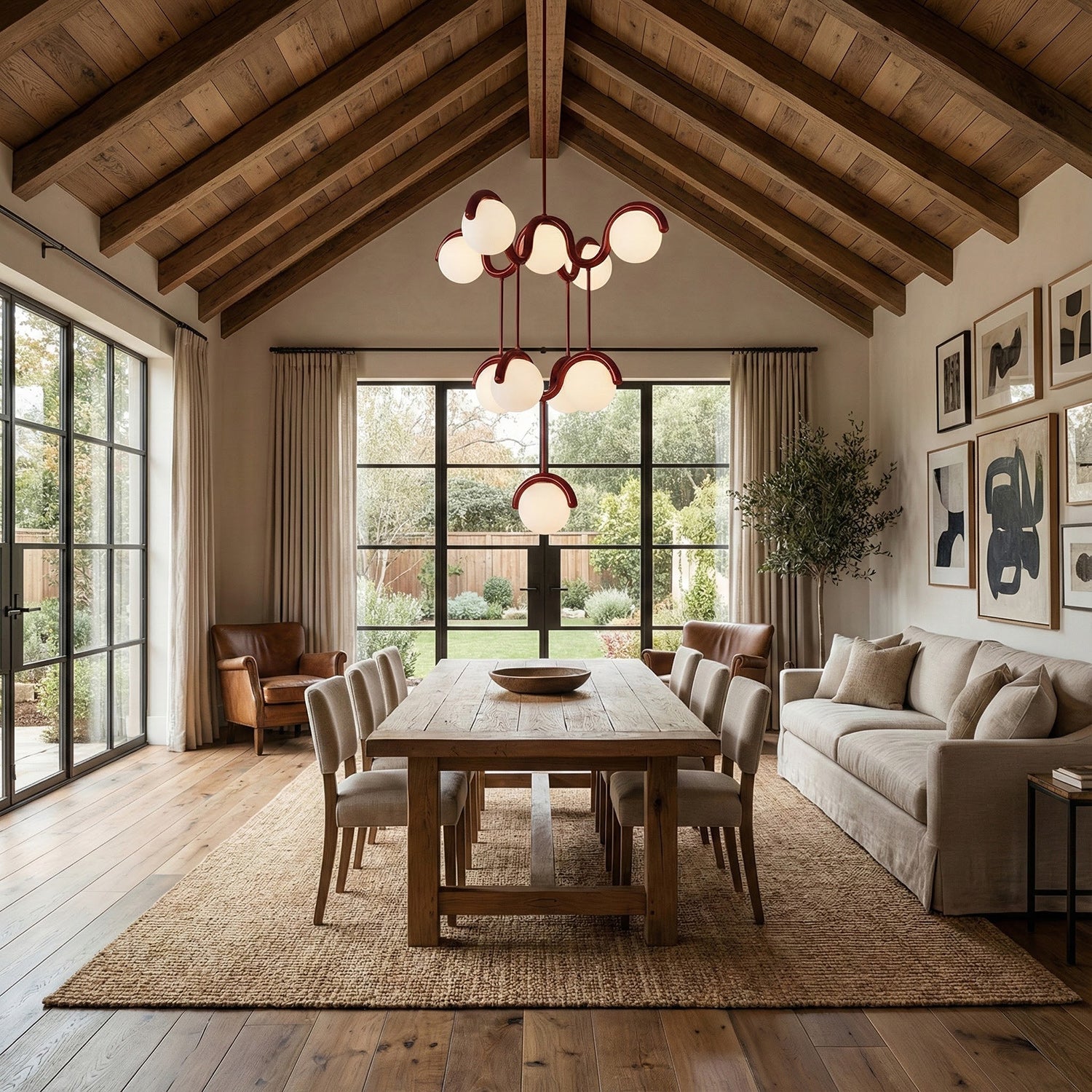 Lenox Clarke Contemporary Art Glass Chandelier