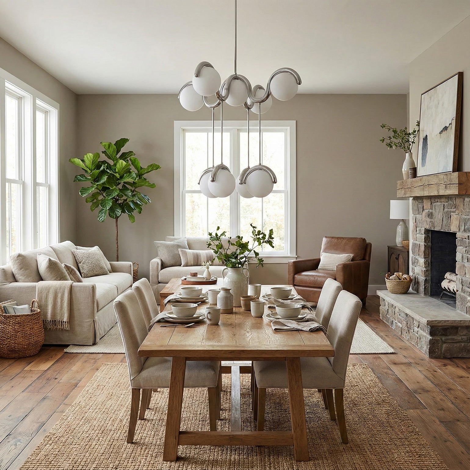 Lenox Clarke Contemporary Art Glass Chandelier