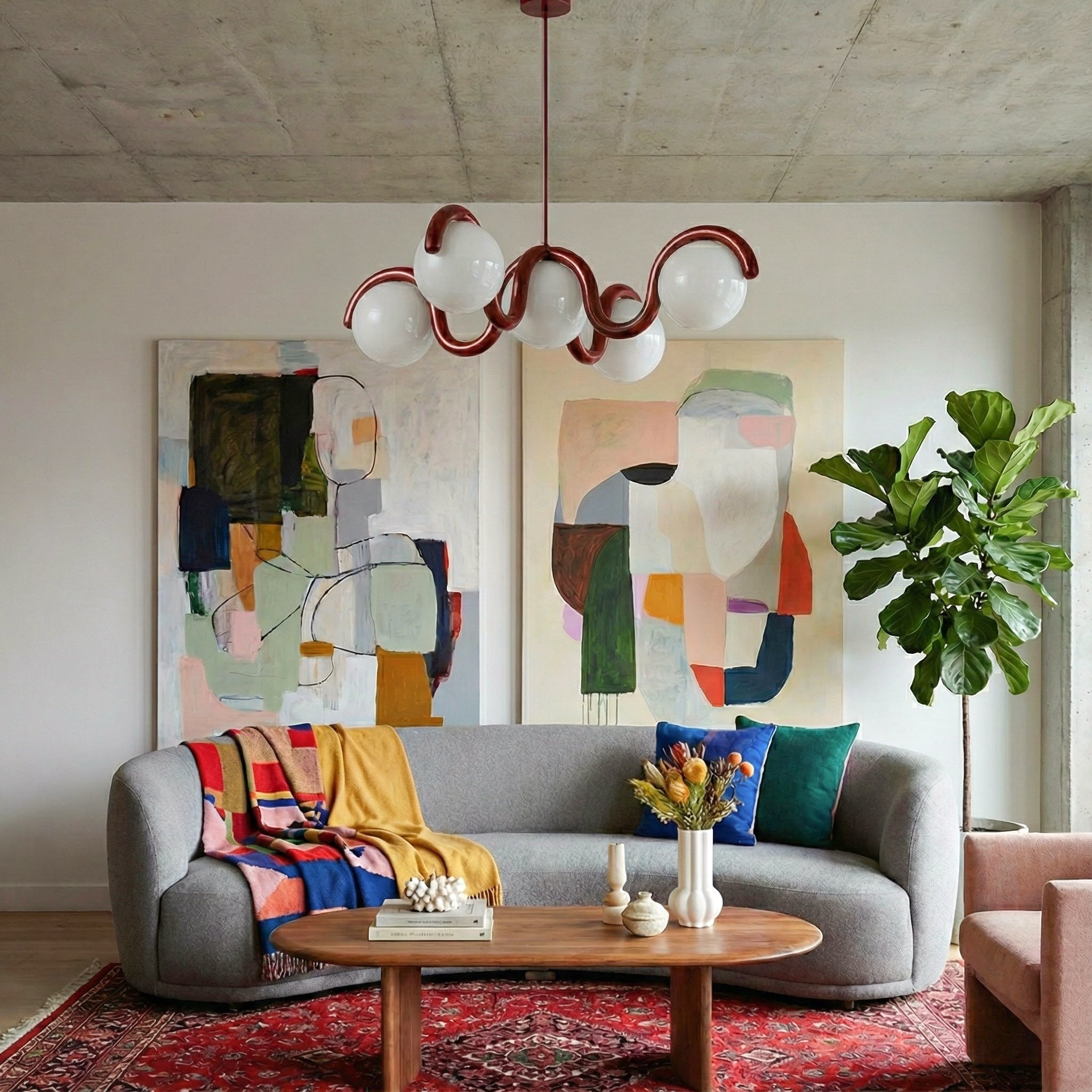 Lenox Clarke Contemporary Art Glass Chandelier