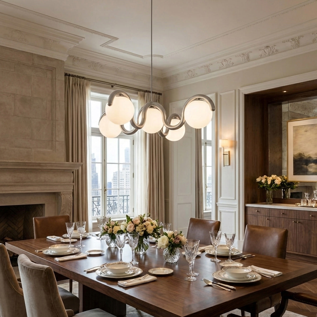 Lenox Clarke Contemporary Art Glass Chandelier