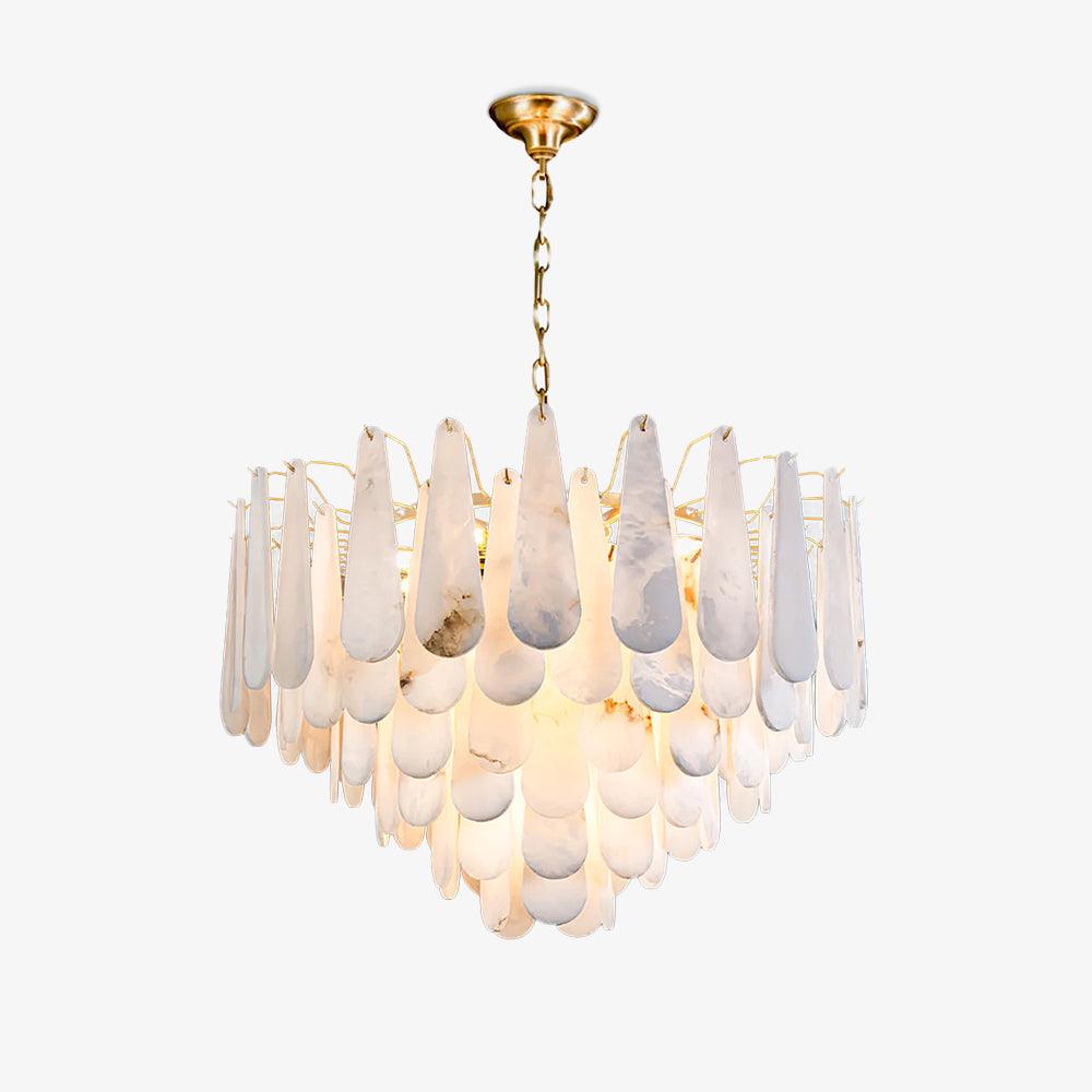 Ucararae Teardrop Alabaster Chandelier - Blowlighting
