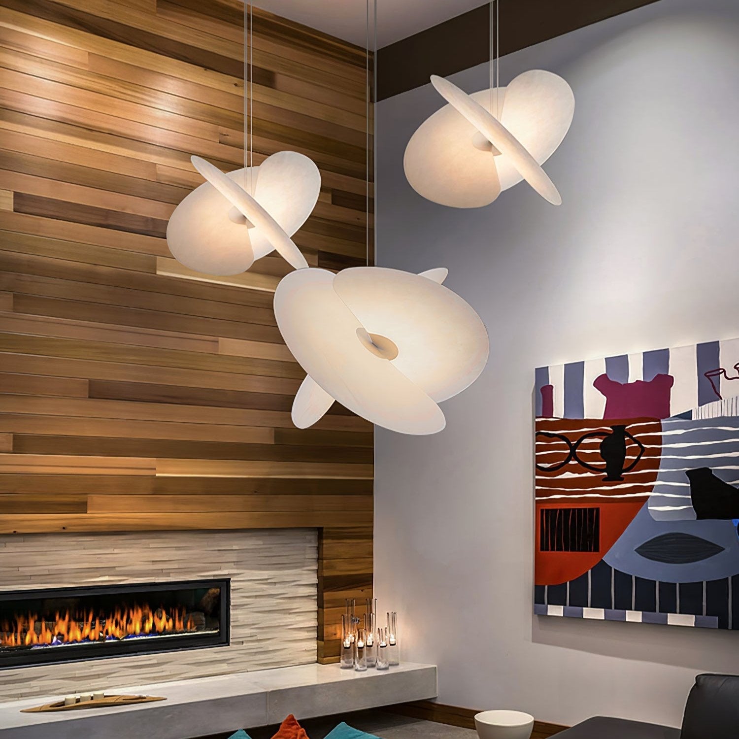 Whirl Modern Fabric Pendant Lamp - Blowlighting
