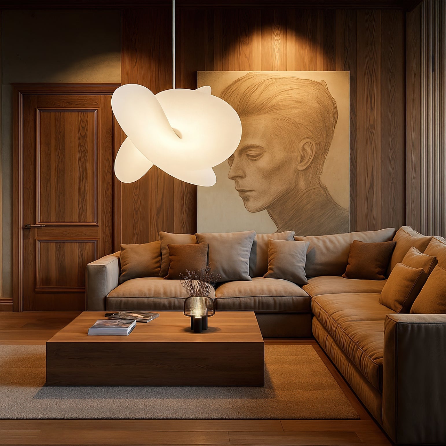 Levante Minimalist Silk Pendant Light