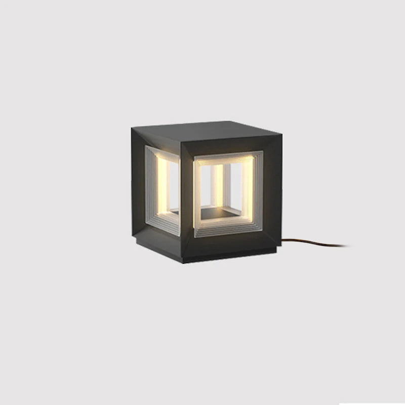Light Cube Outdoor Post Light - Blowlighting