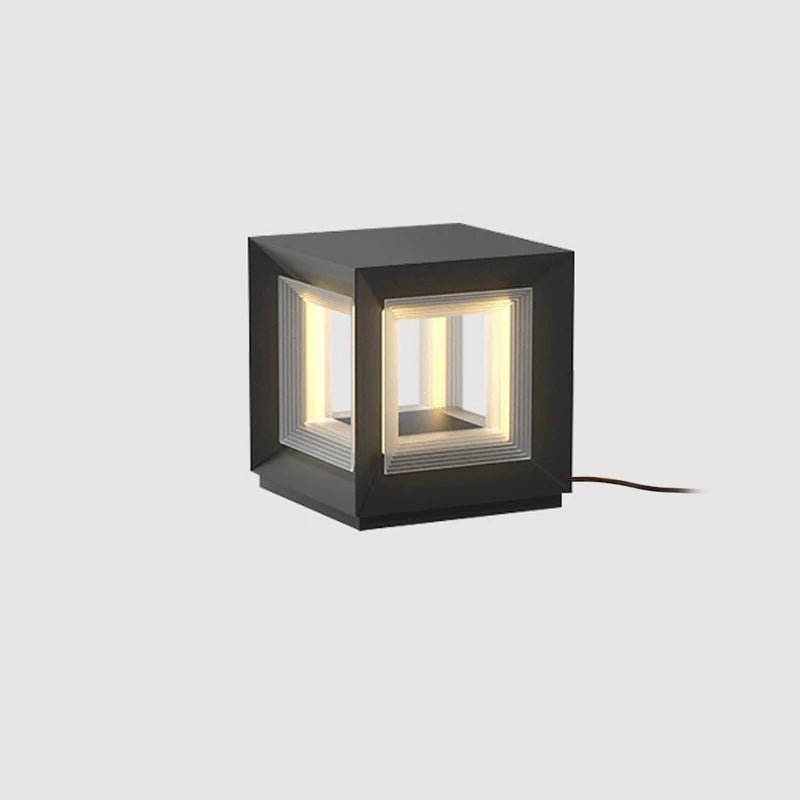 Light Cube Outdoor Post Light - Blowlighting