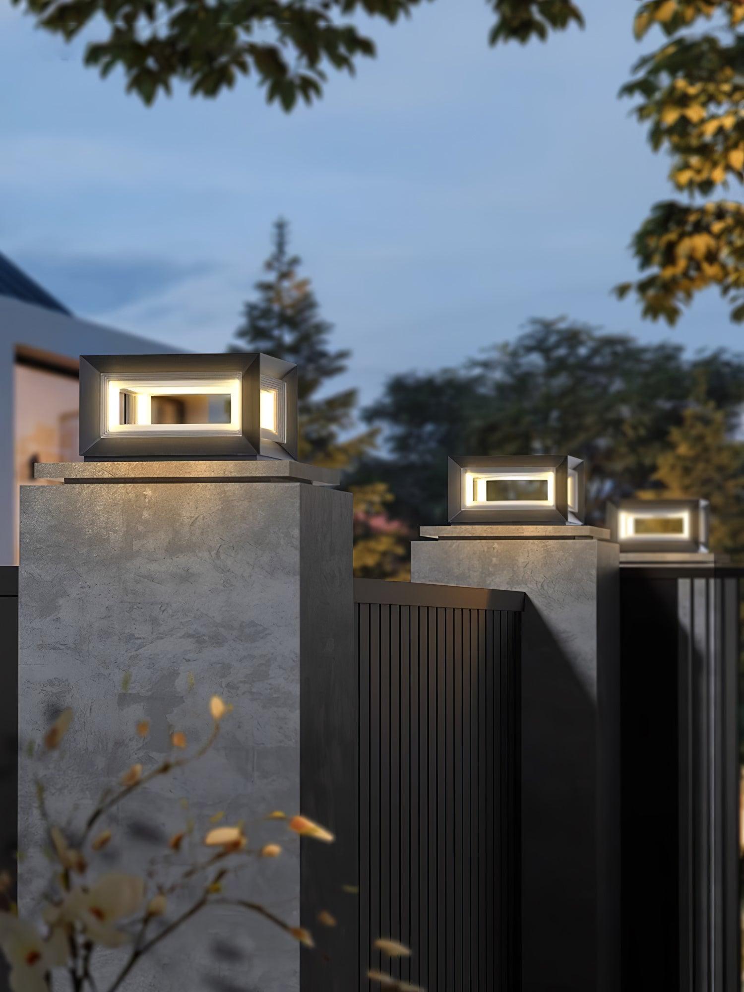 Light Cube Outdoor Post Light - Blowlighting