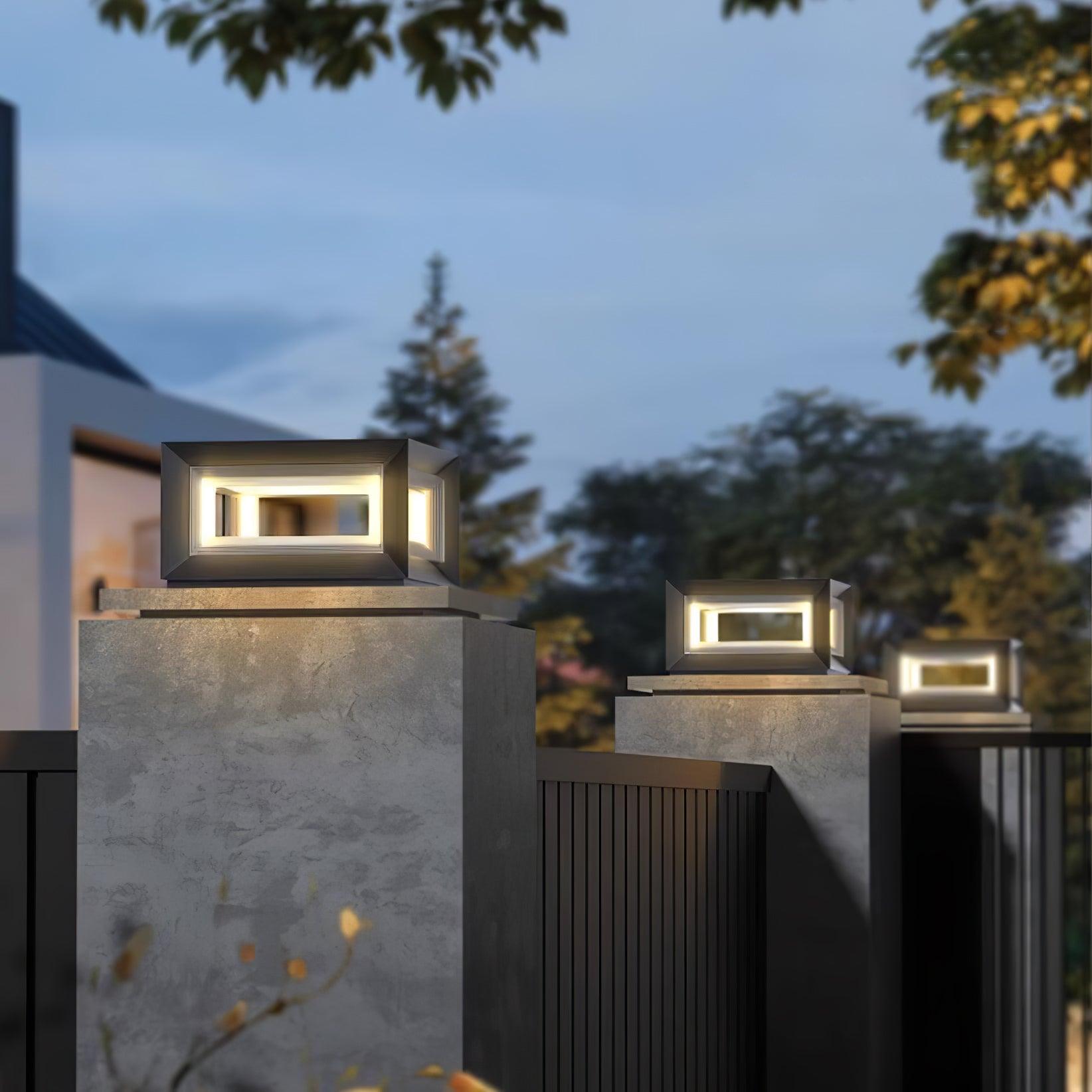 Light Cube Outdoor Post Light - Blowlighting